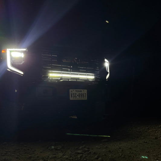 GMC Sierra 1500 Behind the Grille Light Bar Mounts - 30" Bar